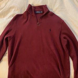 Large, Polo Ralph Lauren, Burgundy Zip-up crewneck